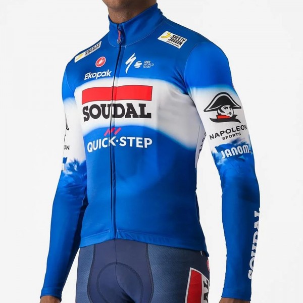 Herren Castelli Soudal Quick-Step 2024 Thermal langarm trikot