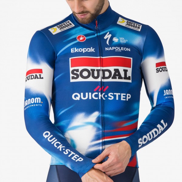 Herren Castelli Soudal Quick-Step 2025 Pro Thermal Mid langarm trikot