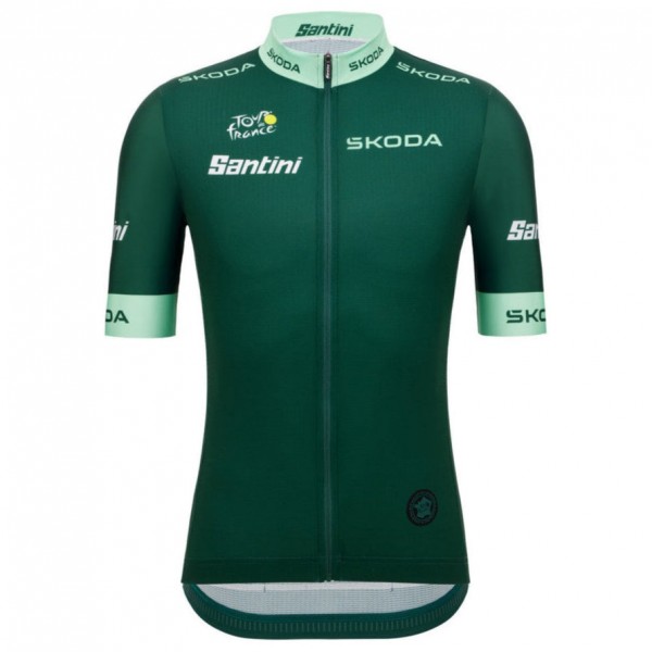 Herren Trikot Santini Grün Tour de France 2025 Fan Line