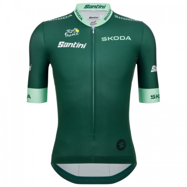 Herren Trikot Santini Grün Tour de France 2025 Offiziell