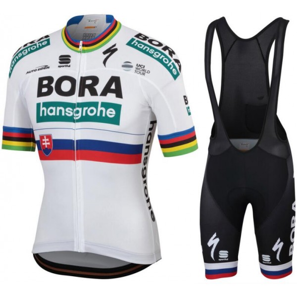 Bora Hansgrohe 2019 Slovak champion Fahrradbekleidung Radtrikot Satz Kurzarm+Kurz Trägerhose 981BE