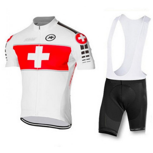 2016 ASSOS Fahrradbekleidung Radteamtrikot Kurzarm+Kurz Radhose Kaufen Rot weiß 19PI9