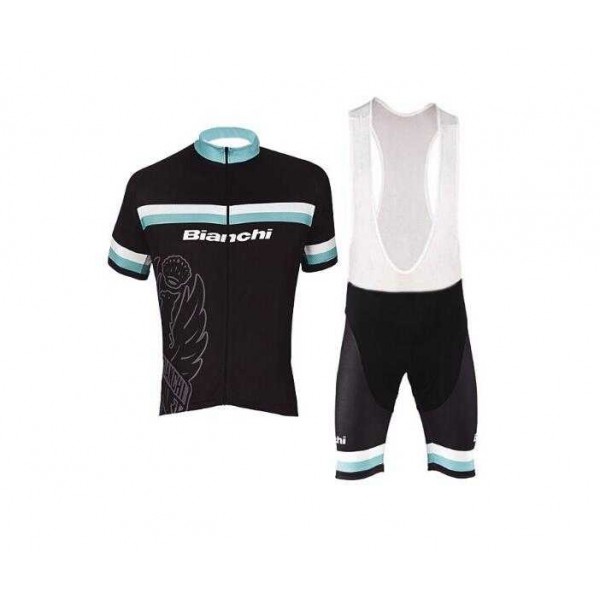 2016-2017 Bianchi Fahrradbekleidung Radteamtrikot Kurzarm+Kurz Radhose Kaufen Schwarz 7DVN8