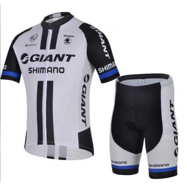 2015 Giant Fahrradbekleidung Radtrikot+Cuissard Cyclisme weiß Schwarz 60MP7