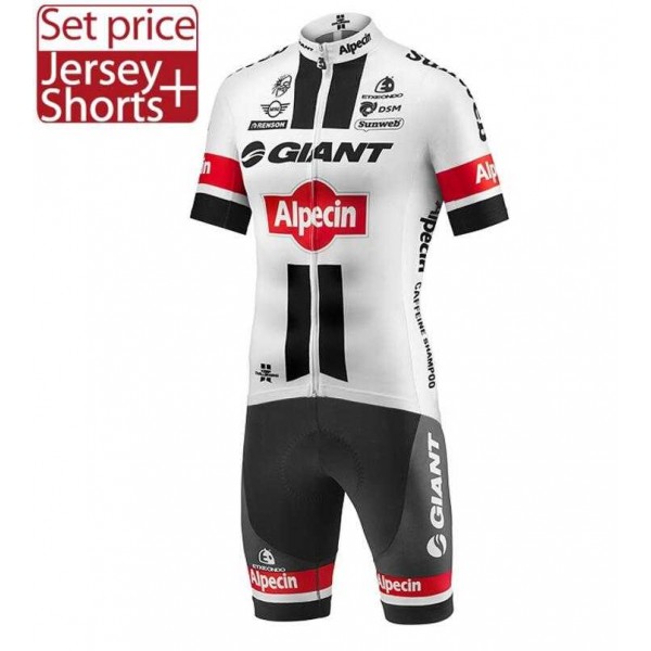 2016 Giant Fahrradbekleidung Radteamtrikot Kurzarm+Kurz Radhose Kaufen weiß GKD55