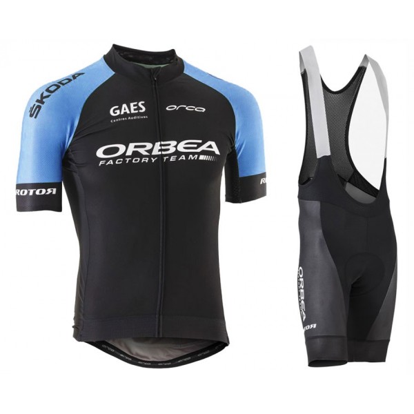 2018 Orbea Factroy Team blau Fahrradbekleidung Radtrikot Satz Kurzarm+Kurz Trägerhose PMP5U