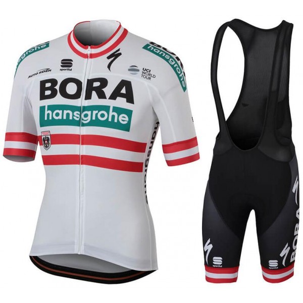 BORA-hansgrohe Austrian champion 2018 Fahrradbekleidung Radtrikot Satz Kurzarm+Kurz Trägerhose F041L