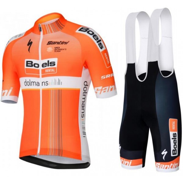 Boels Dolmans 2018 Team Fahrradbekleidung Radtrikot Satz Kurzarm+Kurz Trägerhose WFTTH