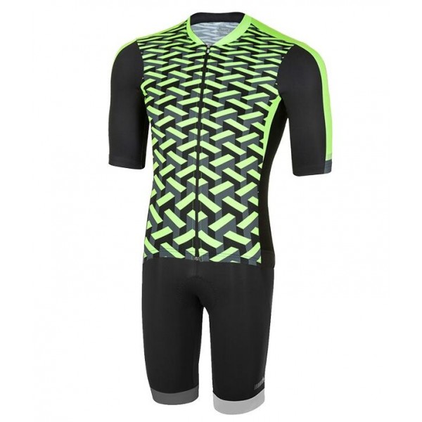 RH+ Vertigo grün Fahrradbekleidung Radtrikot Satz Kurzarm+Kurz Trägerhose 4LA5L