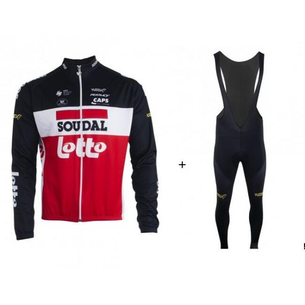 LOTTO SOUDAL 2020 Fahrradbekleidung Radtrikot langarm+Trägerhose lang