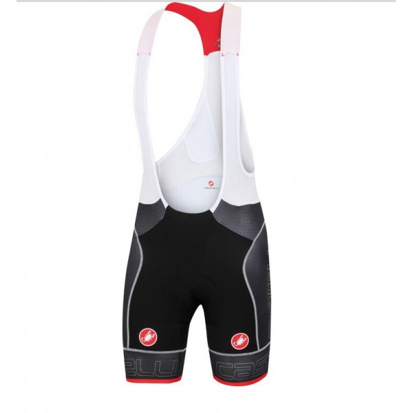 2016 Castelli Free Aero Race Kurz Trägerhose Schwarz weiß Rot 6I95S