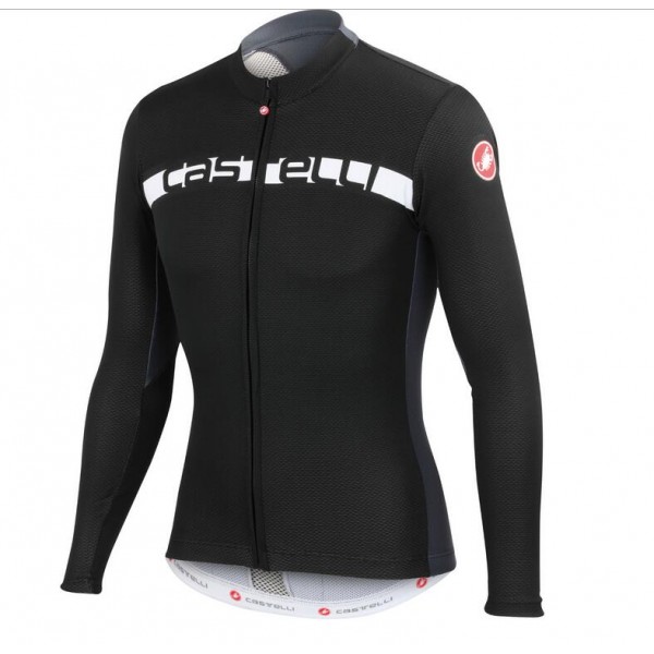 2016 Castelli Prologo 4.0 Fahrradbekleidung Radtrikot Langarmen Schwarz 1GZKF