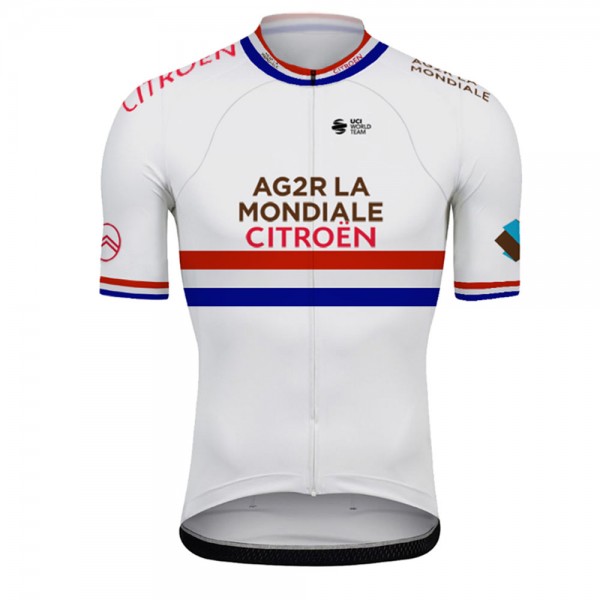 Ag2r France Champion Pro Team 2021 Fahrradbekleidung Radtrikot BFLFUo
