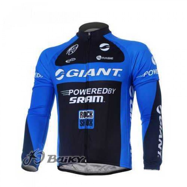 Giant Sram Pro Team Radtrikot Langarm Schwarz blau 95GNB
