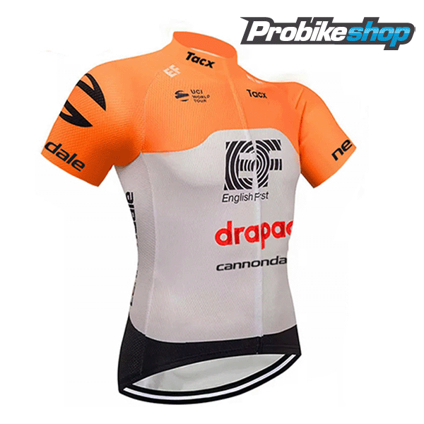 2018 Cannondale Education First-Drapac Orange Fahrradbekleidung Radtrikot XNGGN
