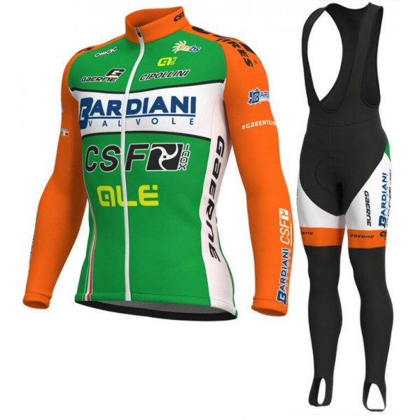 Bardiani Csf 2018 Fahrradbekleidung Set Langarmtrikot+Lange Trägerhose YC60A