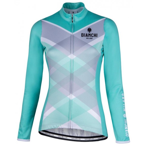BIANCHI MILANO Damen Cornedo celeste Fahrradbekleidung Radtrikot Langarm VAE70