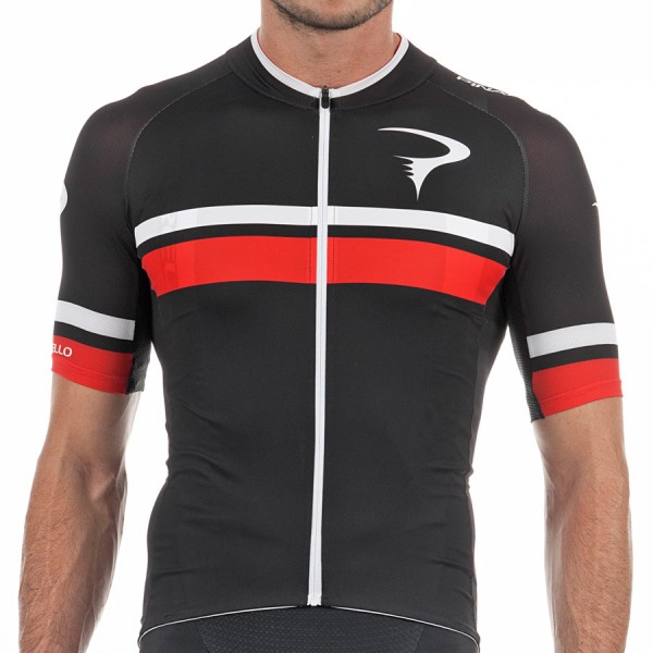 Pinarello Corsa Fahrradbekleidung Radtrikot Schwarz Rot P79NS