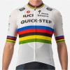 Quick Step-Alpha Vinyl Straßenrad Weltmeister Regenbogentrikot 2022 Competizione Radtrikot kurzarm-Radsport-Profi-Team Quick Step-Alpha Vinyl Straßenrad Weltmeister Regenbogentrikot 2022 Competizione Radtrikot kurzarm-Radsport-Profi-Team